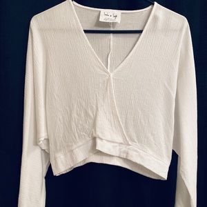 Sadie and Sage White Cropped Top